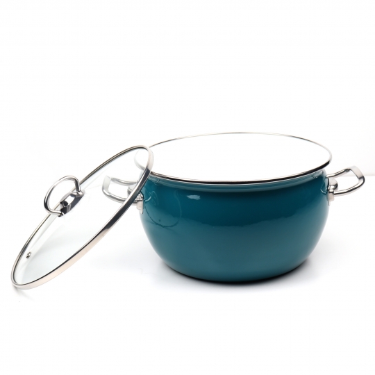 Emaye YoĞŸurt Güveç Tenceresi 22 cm Petrol Yeşili