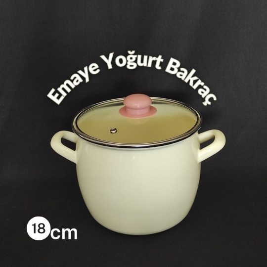 Emaye Yoğurt Bakraç 18cm
